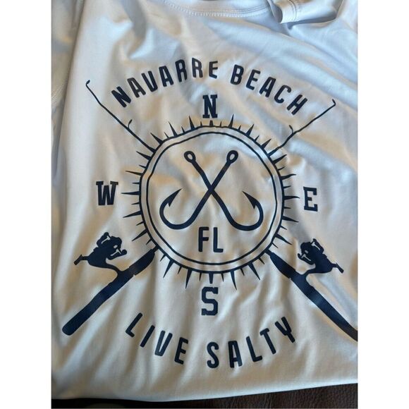 Spicy Tuna Navarre Beach Florida live salty swim sun shirt rash guard small - Picture 3 of 6
